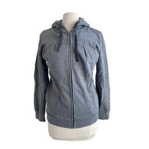 DELIAS Hooded Sweatshirt Womens Sz XL Grey Full Zip Mid Weight 90s